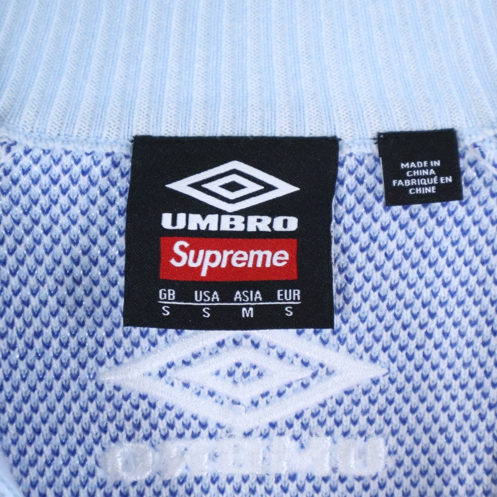 SUPREME(シュプリーム) 25SS ×UMBRO Zip Up Sweater アンブロ ジップアップニットセータートラックジャケット ブルー