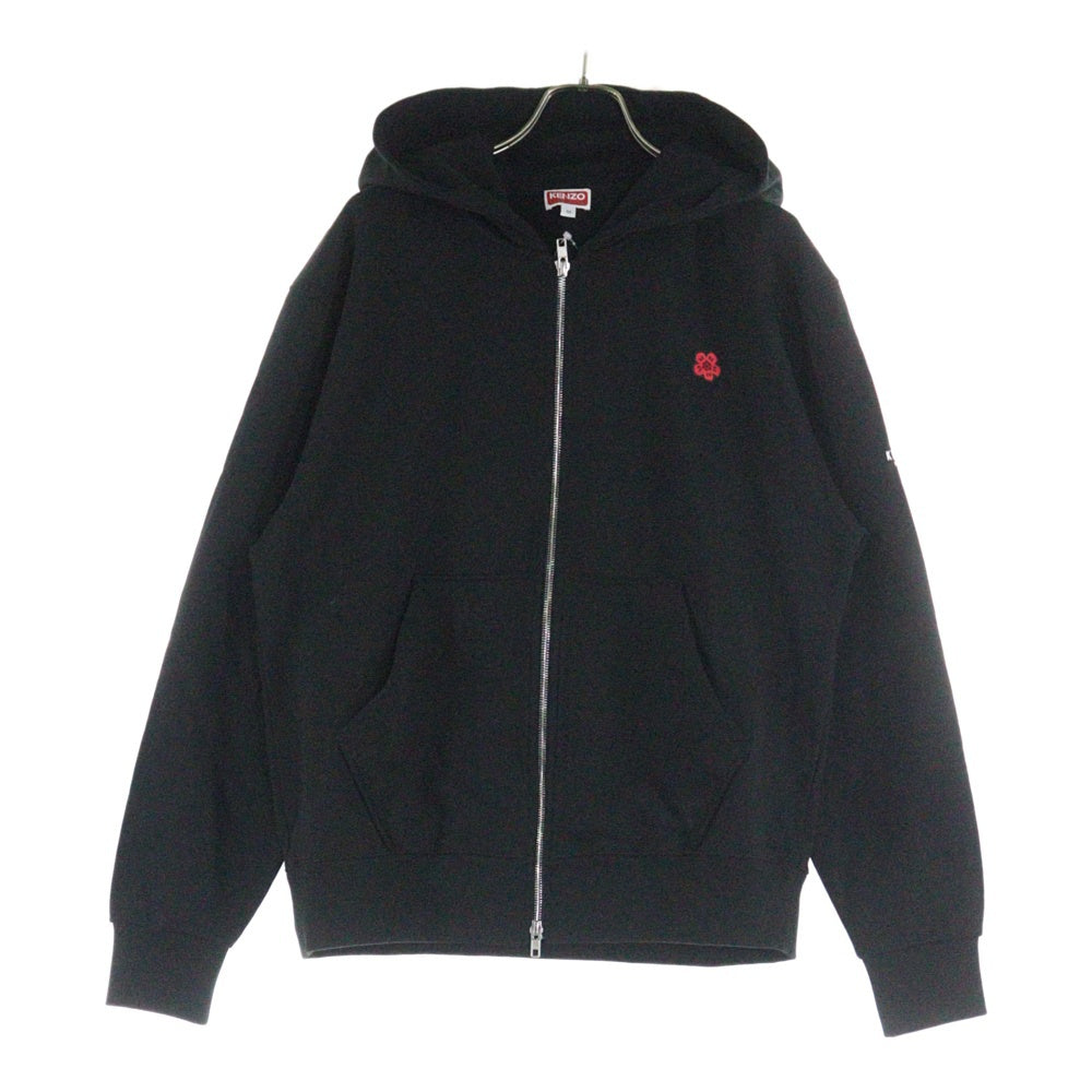 KENZO(ケンゾー) BOKE FLOWER ボケ フラワー エンブロイダリー フーデッドジップアップパーカー フーディー ブラック FE65SW2254MF