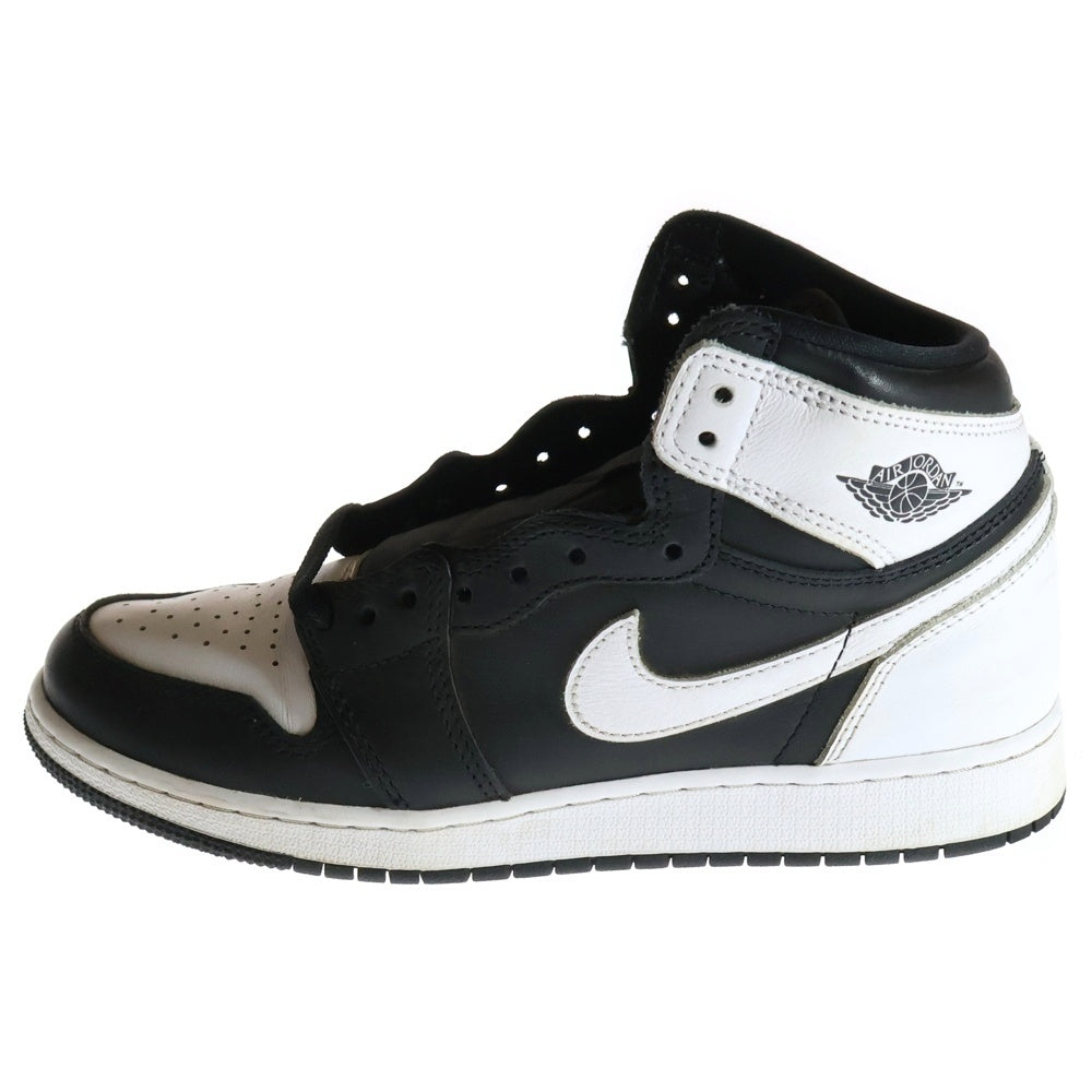 NIKE(ナイキ) AIR JORDAN 1 RETRO HIGH OG GS エアジョーダン1 レトロ ハイカットスニーカー ブラック/ホワイト US7Y/25cm FD1437‐010