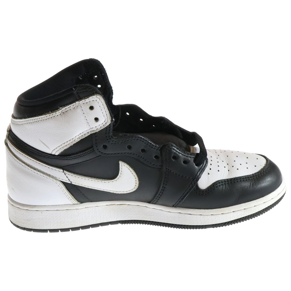 NIKE(ナイキ) AIR JORDAN 1 RETRO HIGH OG GS エアジョーダン1 レトロ ハイカットスニーカー ブラック/ホワイト US7Y/25cm FD1437‐010