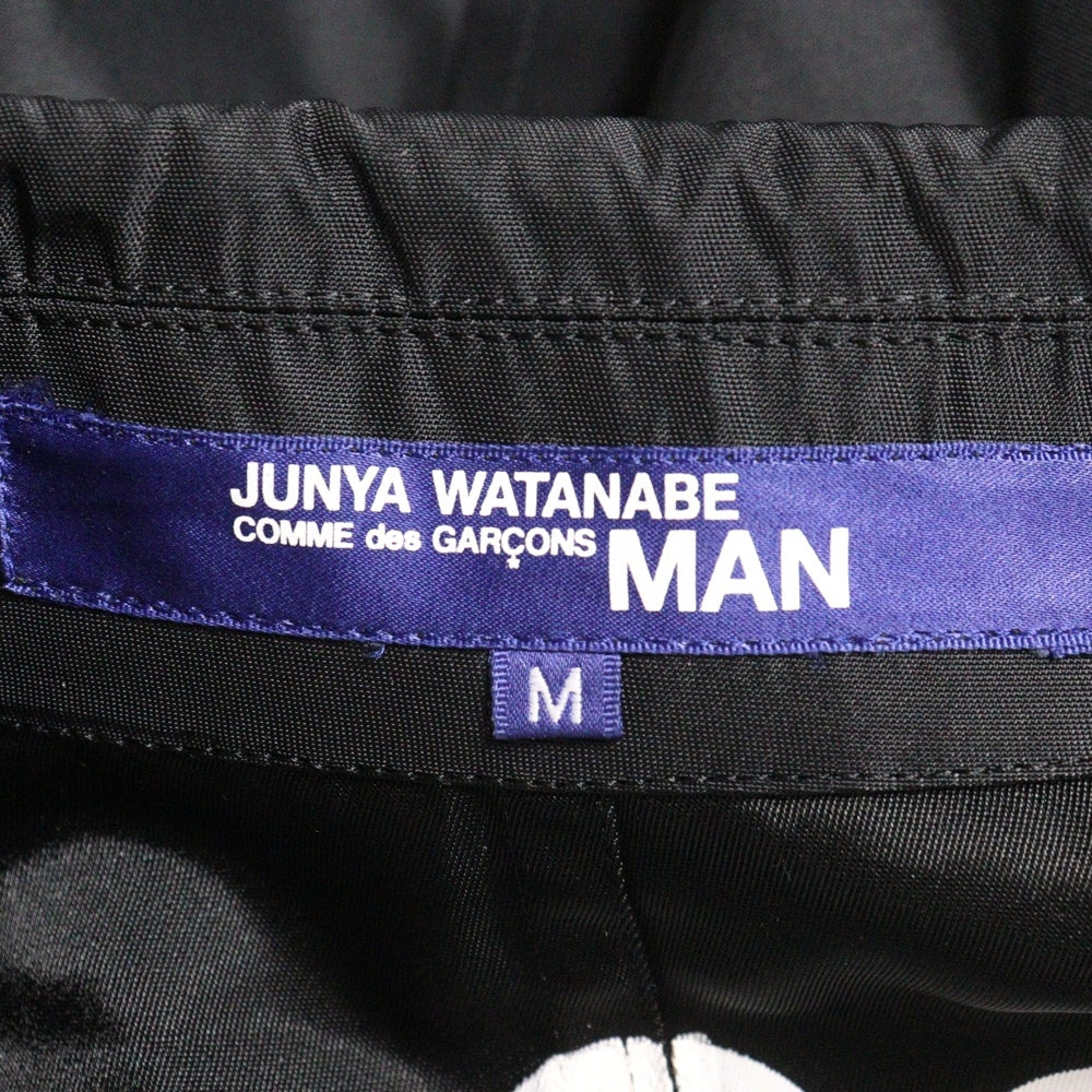 COMME des GARCONS JUNYA WATANABE MAN(コムデギャルソンジュンヤワタナベマン) 02SS AD2001 ライニング ラバー プリント ナイロン ジャケット ブラック WE-C004