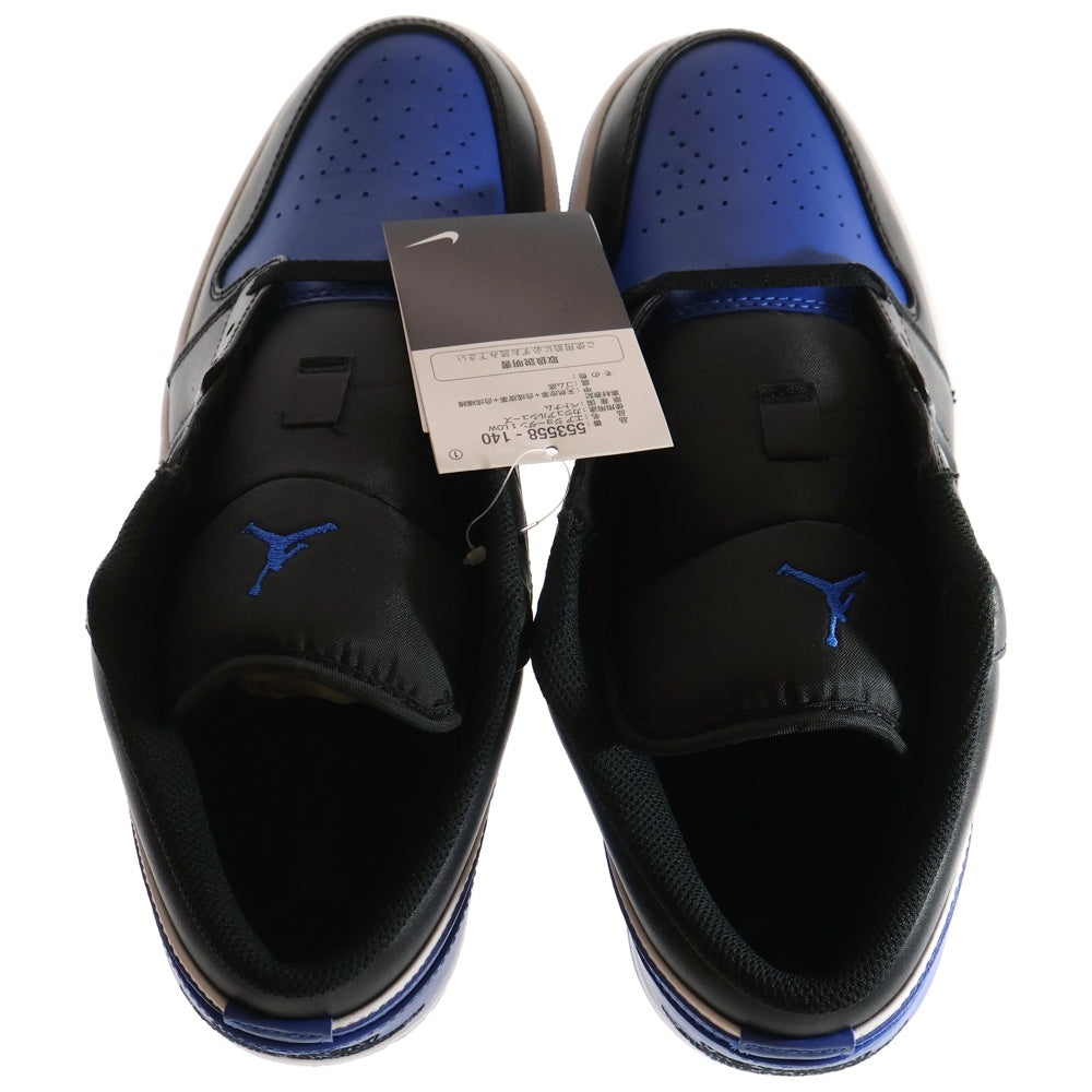 NIKE(ナイキ) AIR JORDAN 1 LOW ROYAL TOE エアジョーダン1 ロイヤルトゥー ローカットスニーカー 553558-140 ブラック/ホワイト/ブルー US10/28.0cm