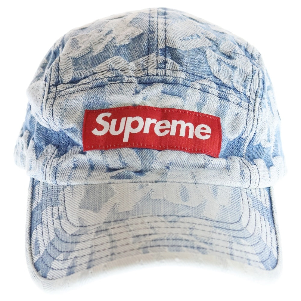 SUPREME(シュプリーム) 22SS Fat tip Jacquard Denim Camp Cap ファット チップ ジャガード キャンプキャップ インディゴ