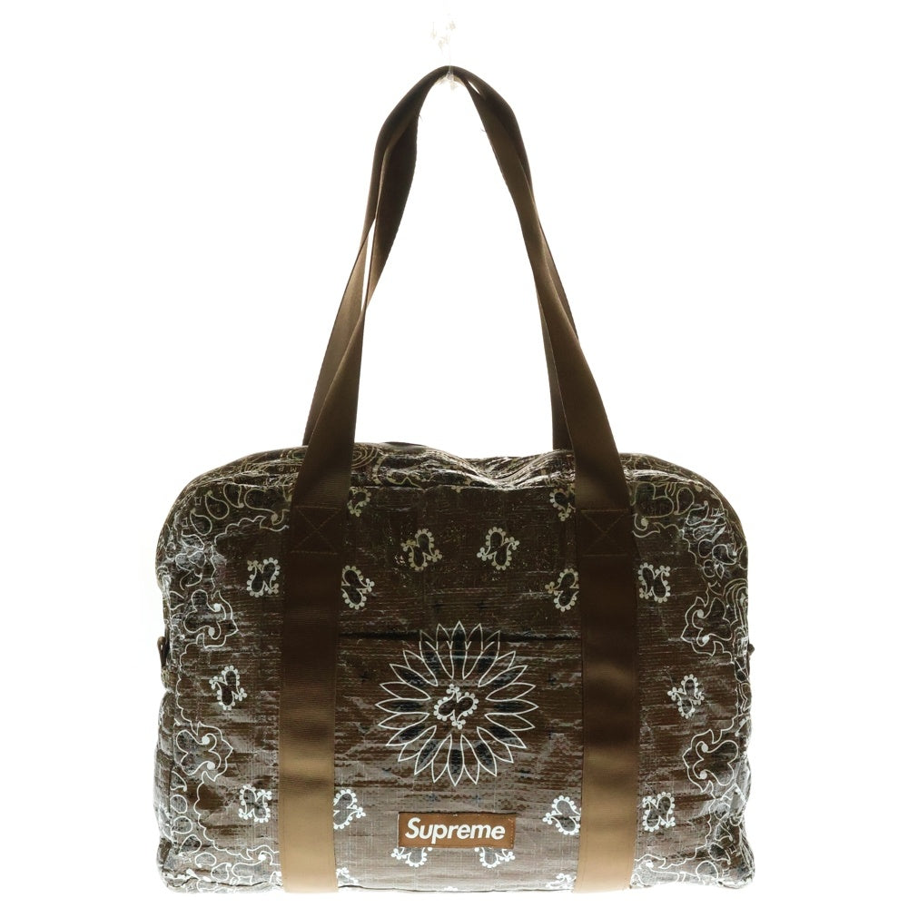 SUPREME(シュプリーム) 21SS Bandana Tarp Duffle Bag バンダナ タープ ダッフル ハンドバッグ ブラウン