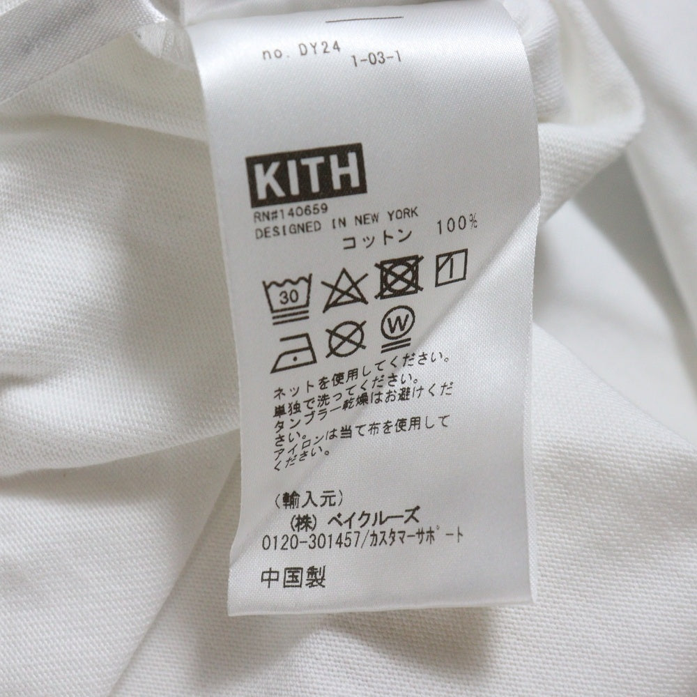 KITH(キス) 21SS ×The Simpsons シンプソンズ フロントプリント クルーネック カットソー 半袖Tシャツ ホワイト