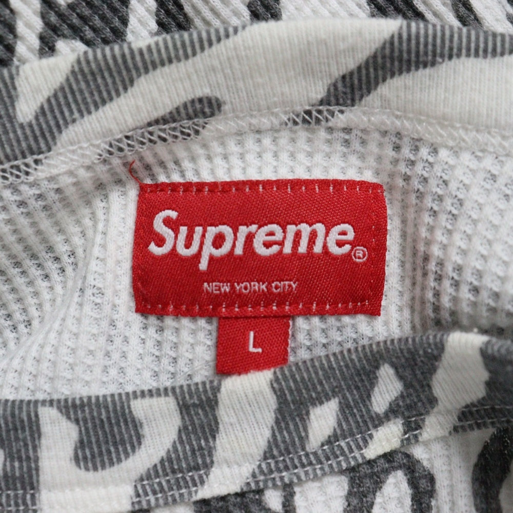SUPREME(シュプリーム) 22AW Drip Thermal ドリップ サーマル クルーネック カットソー 長袖Tシャツ ブラック/ホワイト