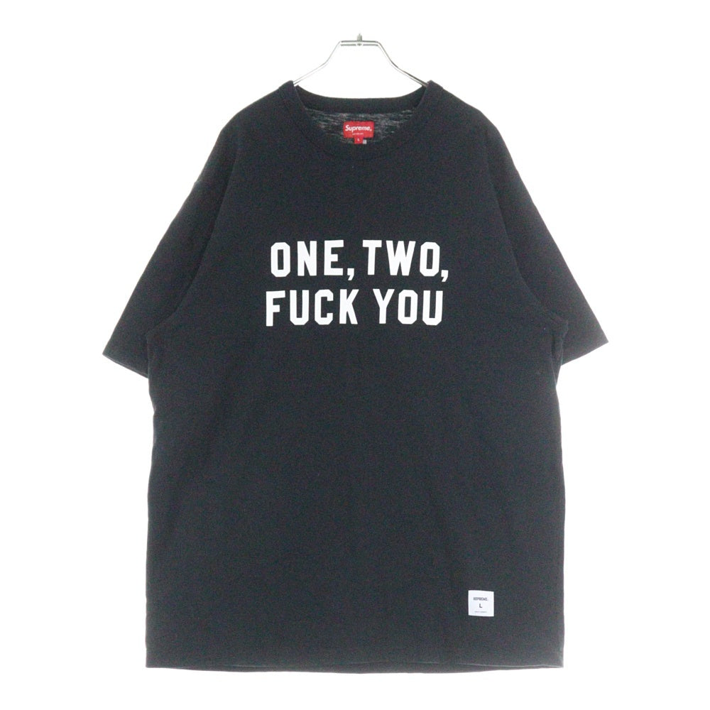 SUPREME(シュプリーム) 23SS One Two Fuck You S/S Top ワン ツー ファック ユー クルーネック カットソー 半袖Tシャツ ブラック