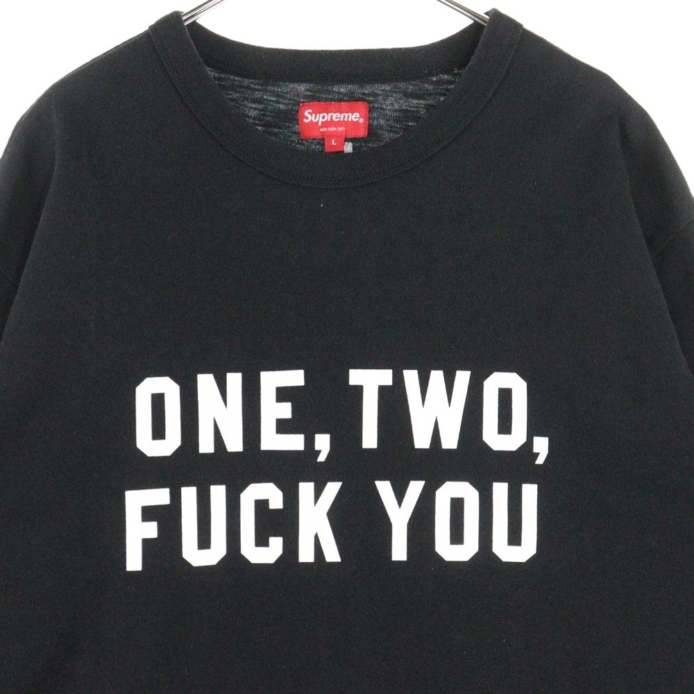 SUPREME(シュプリーム) 23SS One Two Fuck You S/S Top ワン ツー ファック ユー クルーネック カットソー 半袖Tシャツ ブラック