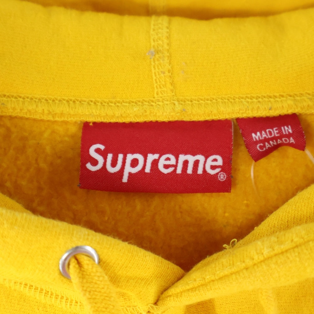 SUPREME(シュプリーム) 22AW Capital Logo Hooded Sweatshirt フロントキャピタルロゴ刺繍 スウェットプルオーバーパーカー フーディー イエロー