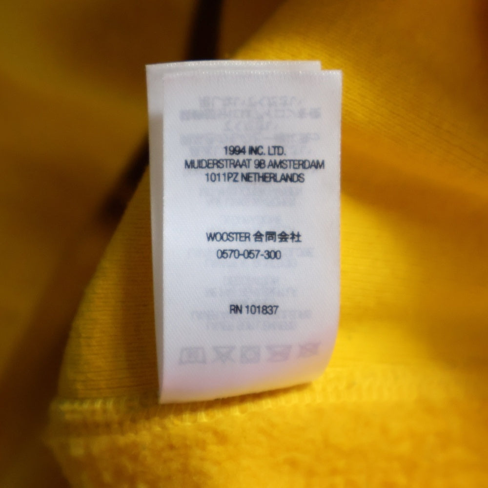 SUPREME(シュプリーム) 22AW Capital Logo Hooded Sweatshirt フロントキャピタルロゴ刺繍 スウェットプルオーバーパーカー フーディー イエロー