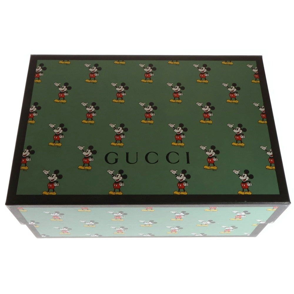 GUCCI(グッチ) ×DISNEY ディズニー GG柄 ミッキープリント メッシュレザーキャップ ブラック/ブラウン 602979 490712