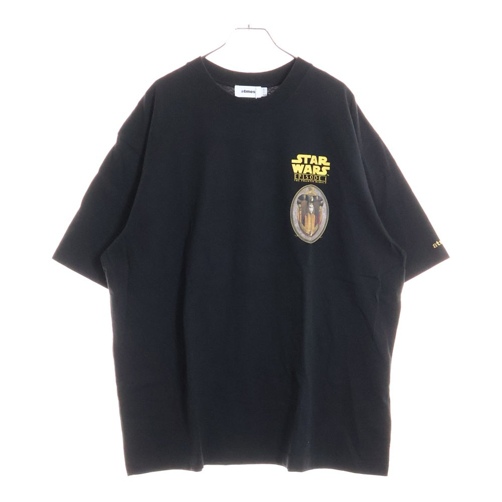 ATMOS(アトモス) ×STAR WARS EPISODE 1 T-shirt エピソード 1 プリント クルーネック 半袖 Tシャツ カットソー ブラック MA24S-TS044