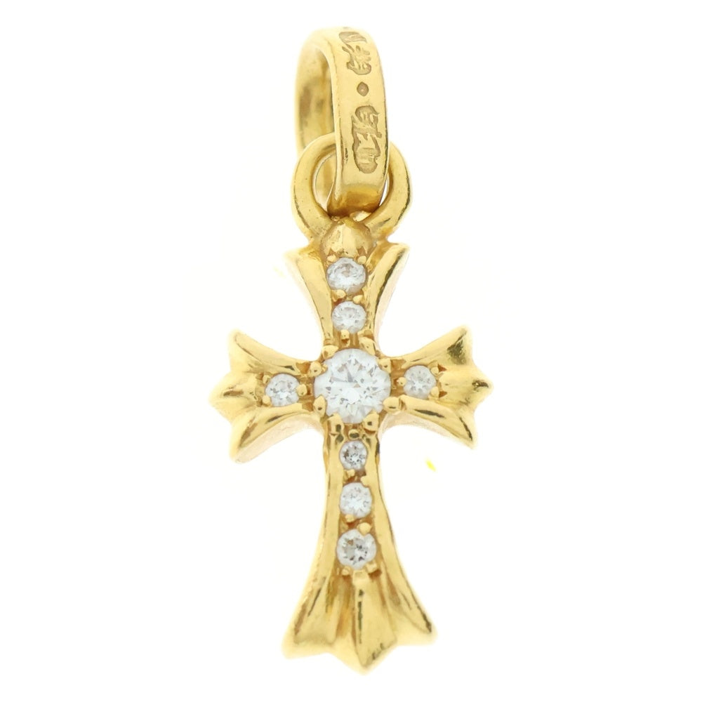 CHROME HEARTS(クロムハーツ) 22K CRS BBYFAT P/DIA ベイビーファットクロス PAVEダイヤ ペンダントトップ ゴールド BCA035