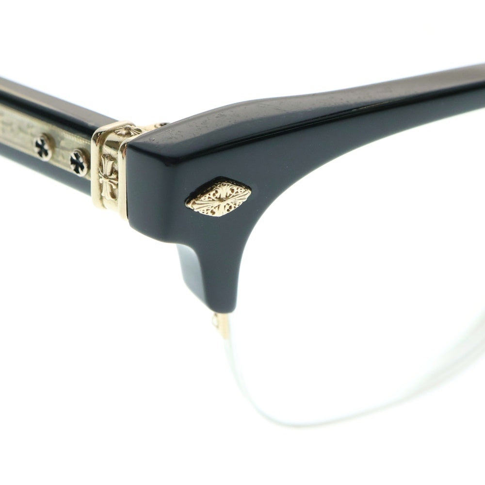 CHROME HEARTS(クロムハーツ) NEENERS CHクロス サングラス 眼鏡 メガネ アイウェア ブラック/ゴールド