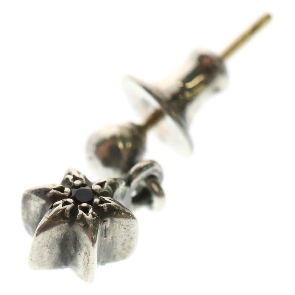CHROME HEARTS(クロムハーツ) TNY STR DRP 1RUBY タイニー スター 両面1ルビー ドロップ ピアス シルバー