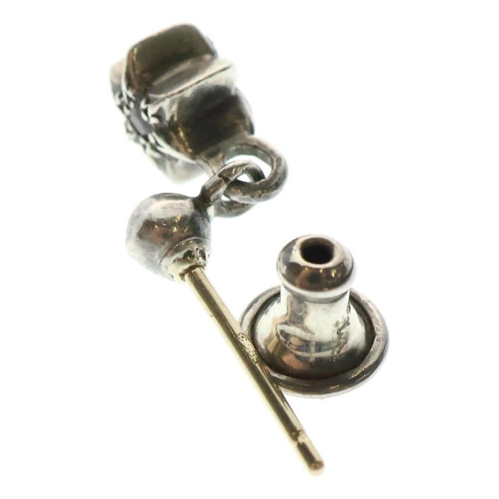 CHROME HEARTS(クロムハーツ) TNY STR DRP 1RUBY タイニー スター 両面1ルビー ドロップ ピアス シルバー