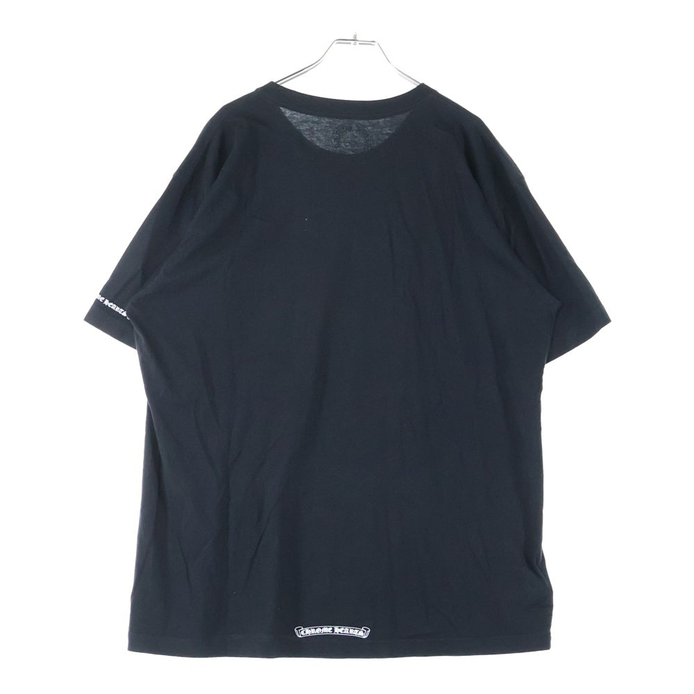 CHROME HEARTS(クロムハーツ) NECK LOGO S/S TEE ネックロゴプリント 半袖Tシャツ カットソー ブラック/ホワイト