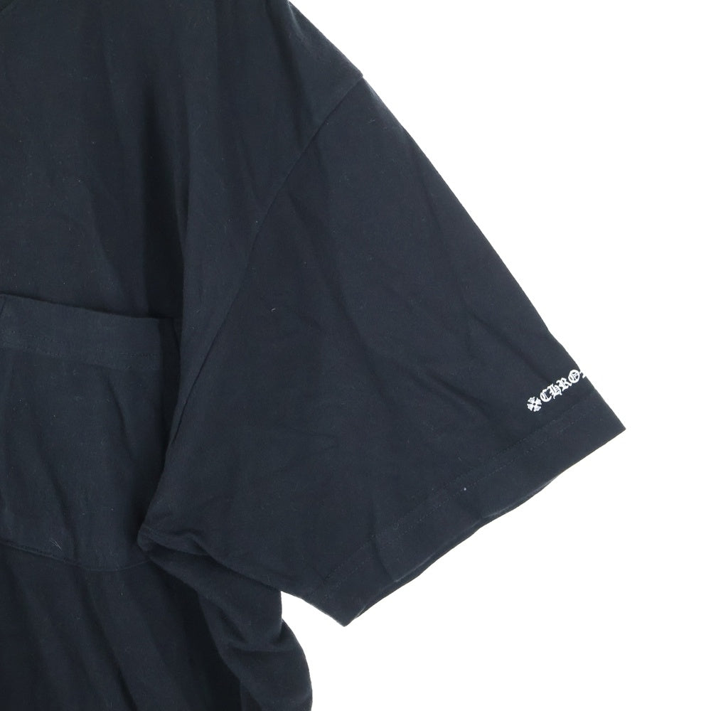 CHROME HEARTS(クロムハーツ) NECK LOGO S/S TEE ネックロゴプリント 半袖Tシャツ カットソー ブラック/ホワイト