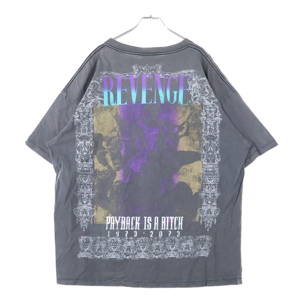 SAINT MICHAEL(セントマイケル) 23SS ×BerBerJin REVENGE BJ_SS TEE ベルベルジン リベンジ クルーネック 半袖Tシャツ カットソー チャコール SM-S23-0000-085