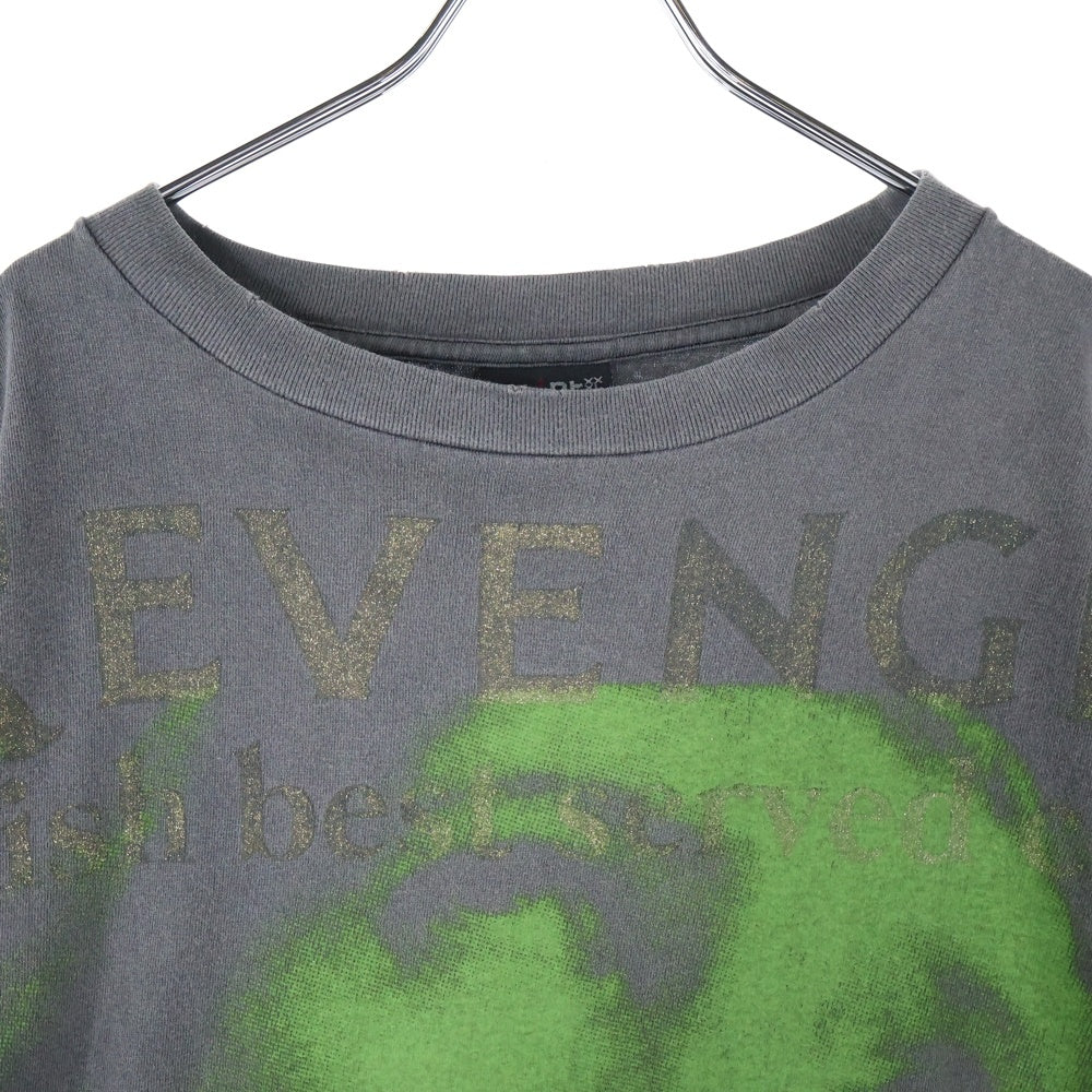 SAINT MICHAEL(セントマイケル) 23SS ×BerBerJin REVENGE BJ_SS TEE ベルベルジン リベンジ クルーネック 半袖Tシャツ カットソー チャコール SM-S23-0000-085