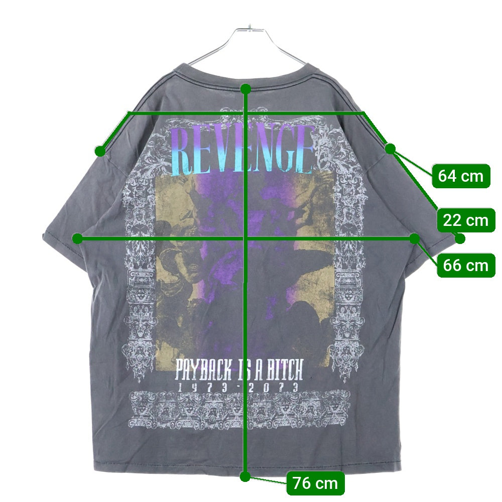 SAINT MICHAEL(セントマイケル) 23SS ×BerBerJin REVENGE BJ_SS TEE ベルベルジン リベンジ クルーネック 半袖Tシャツ カットソー チャコール SM-S23-0000-085