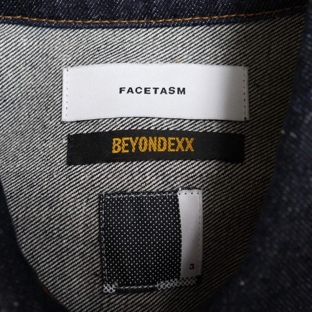 FACETASM(ファセッタズム) BEYONDEXX DNM JKT ビヨンデックス 2WAY デニムジャケット インディゴ KG0-JK-M03