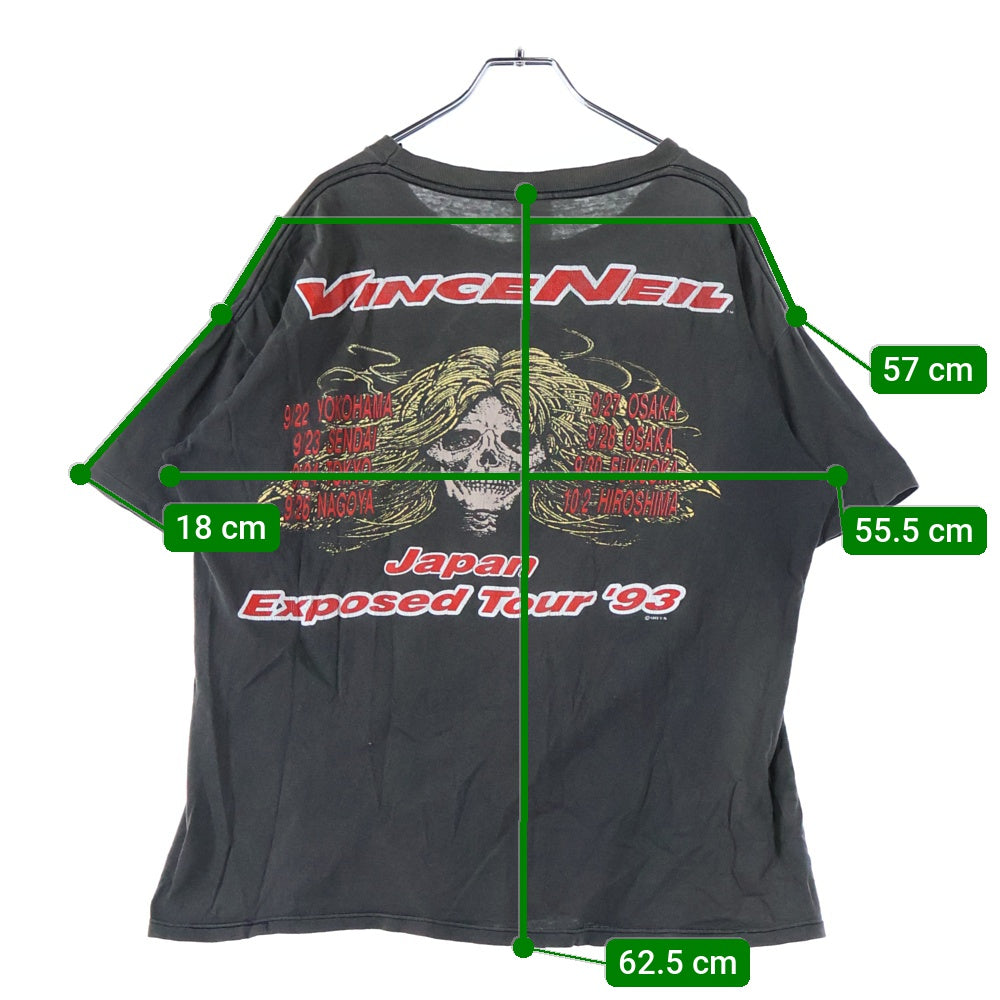 VINTAGE(ヴィンテージ) 90S VINTAGE Motley Crue Japan Tour 93 モトリークルー ジャパンツアー プリントTシャツ 半袖カットソー ブラック