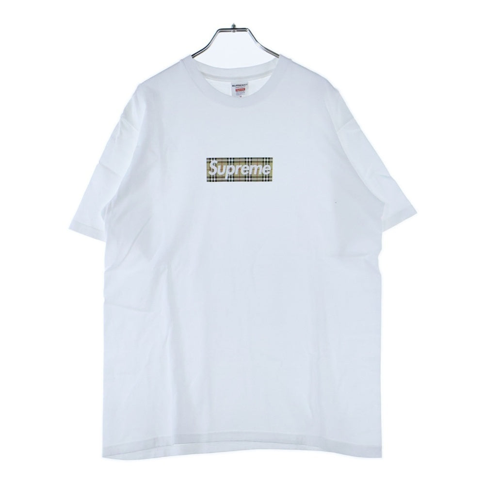SUPREME(シュプリーム) 22SS ×Burberry Box Logo Tee バーバリー ボックスロゴ クルーネック 半袖Tシャツ カットソー ホワイト