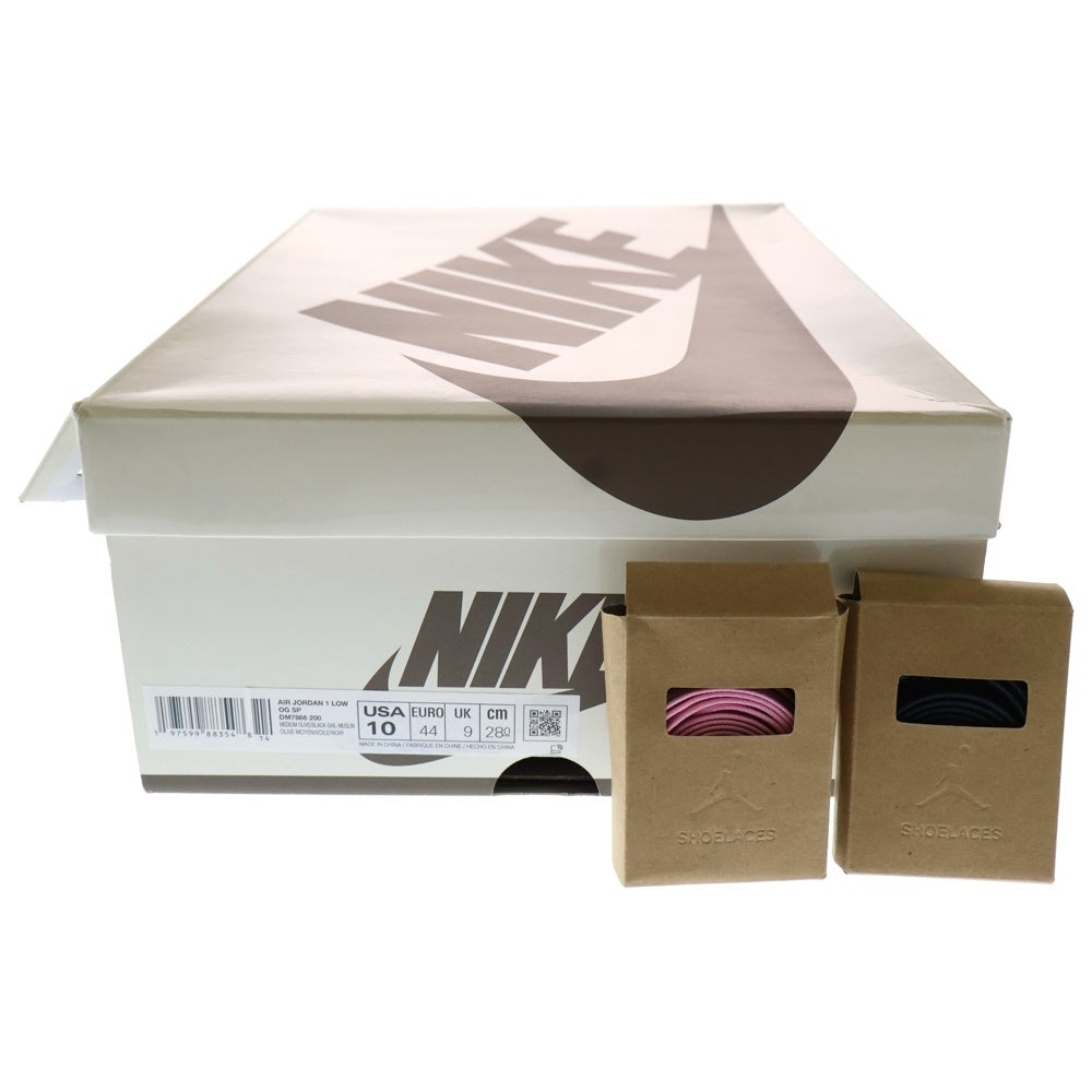 NIKE(ナイキ) ×TRAVIS SCOTT AIR JORDAN 1 LOW OG REVERSE OLIVE エアジョーダン 1 ローカットスニーカー リバース オリーブ ホワイト US10/28cm DM7866-200