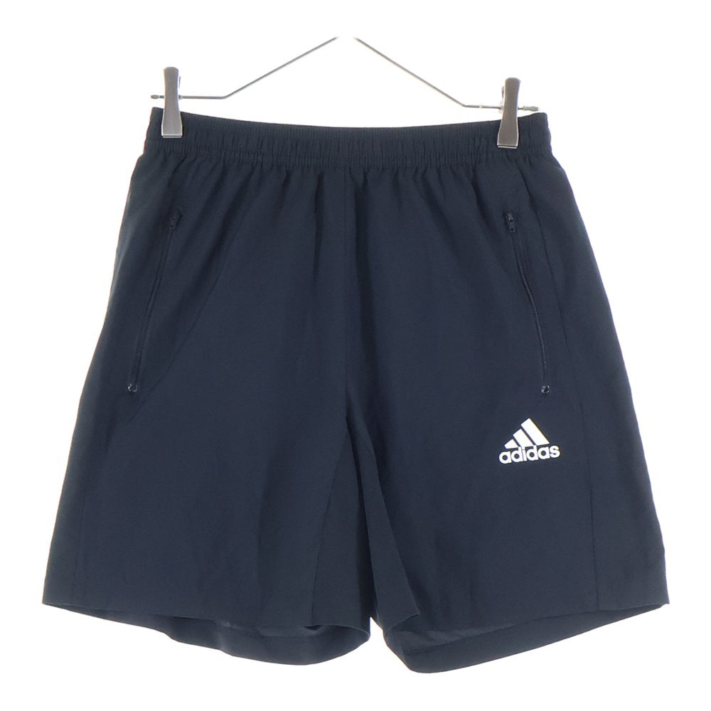 adidas(アディダス) 938002 ロゴデザイン ナイロンハーフパンツ ブラック