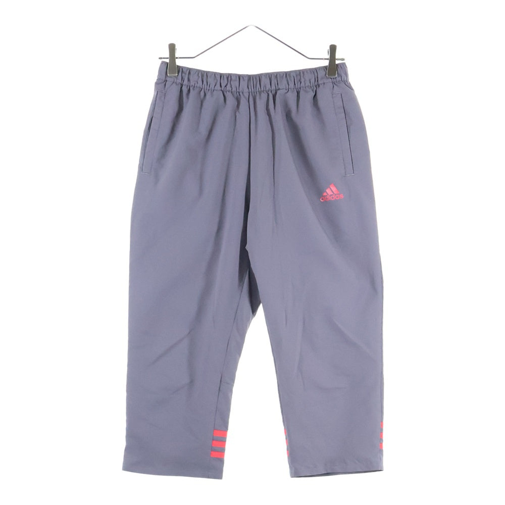 adidas(アディダス) AZB001 ロゴデザイン ナイロンパンツ グレー/ピンク