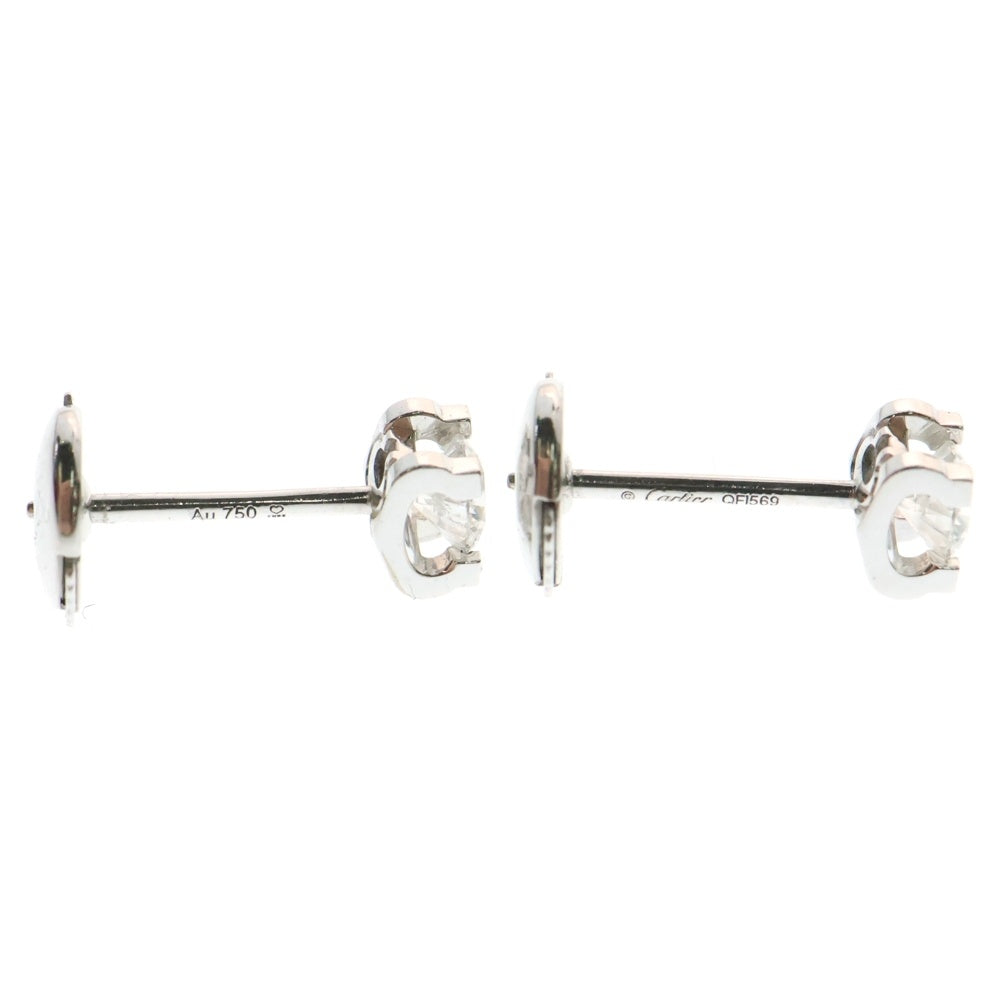 Cartier(カルティエ) C ドゥ カルティエ ピアス K18WG ホワイトゴールド 1Pダイヤモンド 0.18carat 両耳