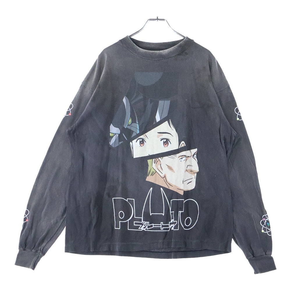 SAINT MICHAEL(セントマイケル) 24AW PT_LS TEE/PLUTO プルートゥ ロングスリーブ プリントTシャツ 長袖カットソー ブラック SM-YS1-0000-C30