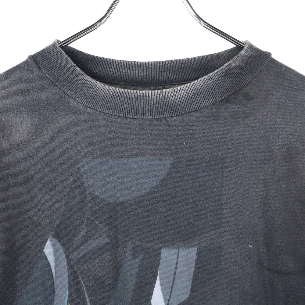SAINT MICHAEL(セントマイケル) 24AW PT_LS TEE/PLUTO プルートゥ ロングスリーブ プリントTシャツ 長袖カットソー ブラック SM-YS1-0000-C30