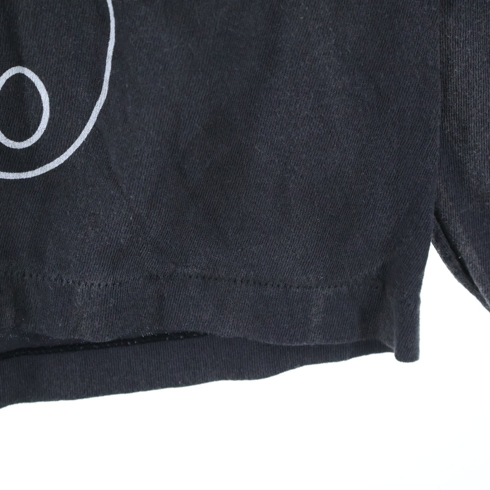 SAINT MICHAEL(セントマイケル) 24AW PT_LS TEE/PLUTO プルートゥ ロングスリーブ プリントTシャツ 長袖カットソー ブラック SM-YS1-0000-C30