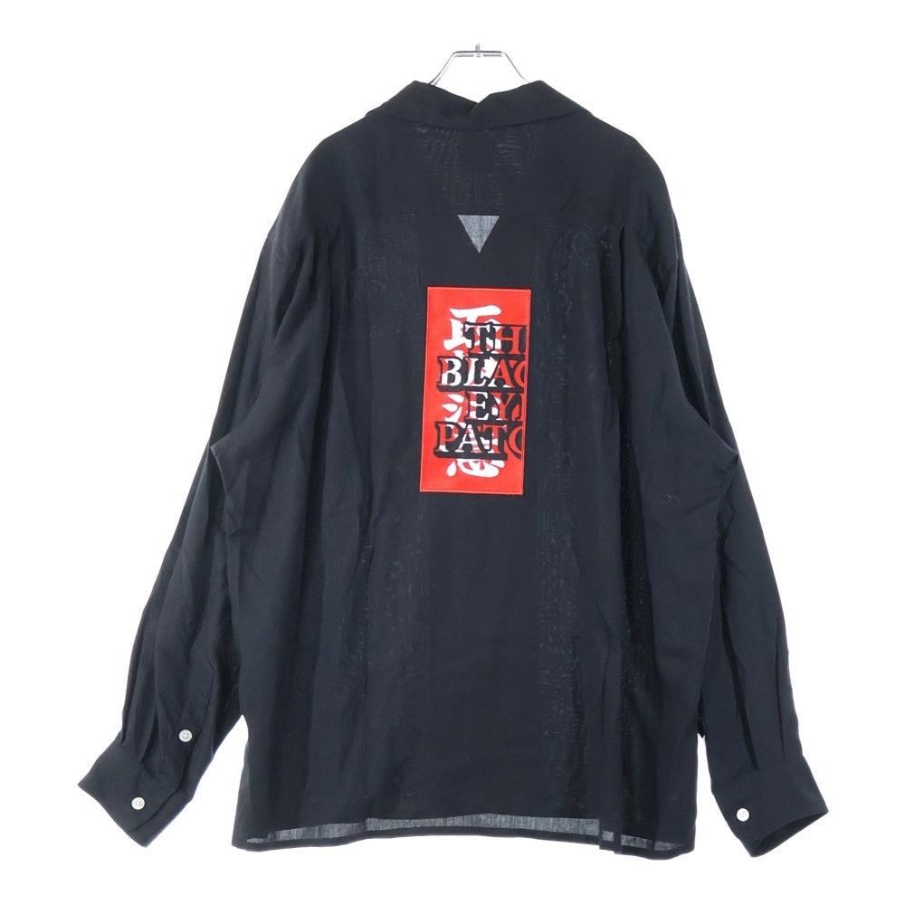 THE BLACK EYE PATCH(ブラックアイパッチ) ×WACKO MARIA 50'S SHIRT L/S ワコマリア 天国東京 パッチポケット レギュラーカラー ロングスリーブ 長袖シャツ ブラック BEP-WM-OC01