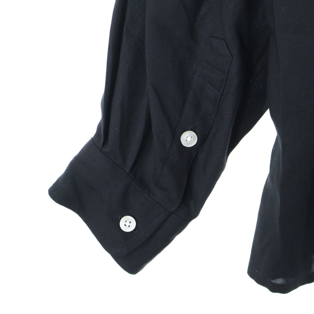 THE BLACK EYE PATCH(ブラックアイパッチ) ×WACKO MARIA 50'S SHIRT L/S ワコマリア 天国東京 パッチポケット レギュラーカラー ロングスリーブ 長袖シャツ ブラック BEP-WM-OC01