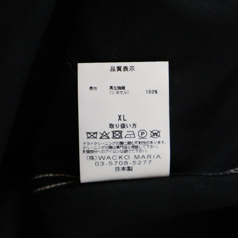 THE BLACK EYE PATCH(ブラックアイパッチ) ×WACKO MARIA 50'S SHIRT L/S ワコマリア 天国東京 パッチポケット レギュラーカラー ロングスリーブ 長袖シャツ ブラック BEP-WM-OC01