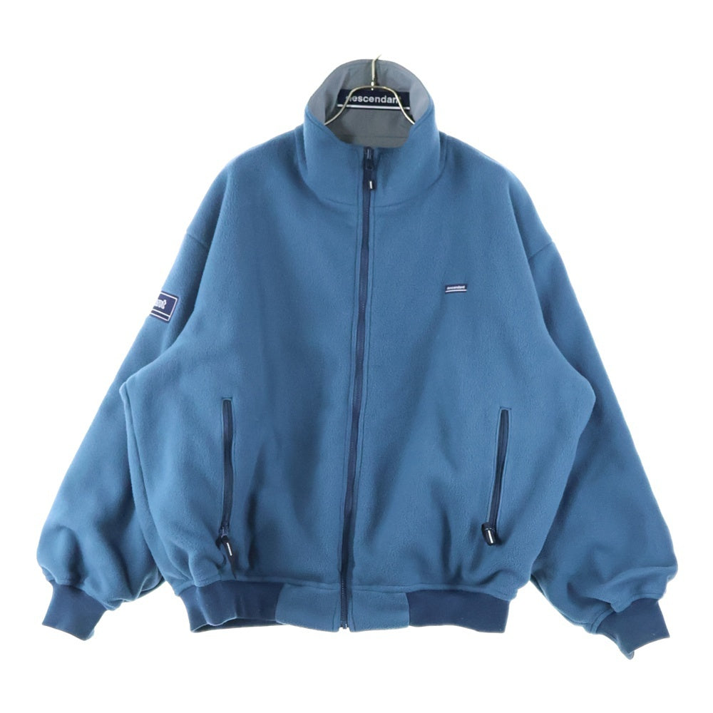 DESCENDANT(ディセンダント) 23AW CABALLO NYLON JACKET ジップアップフリース ブルゾン ジャケット グレー/ターコイズ 232WVDS-JKM02