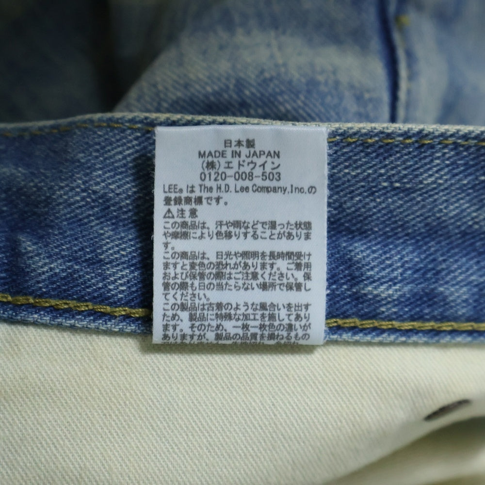 LEE(リー) 25SS xBEAMS 101 CLUSH DENIM PANTS クラッシュ ダメージ ジッパーフライ ストレートデニム パンツ インディゴ LB0624