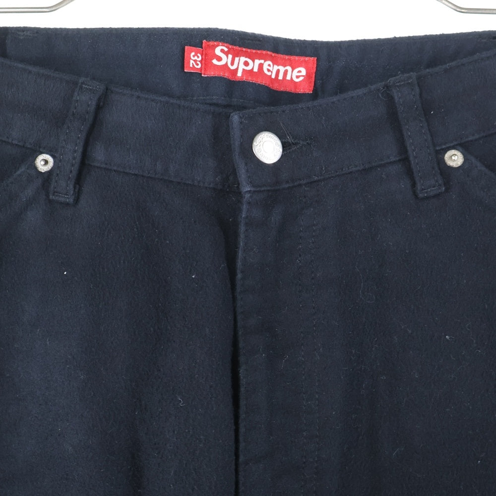 SUPREME(シュプリーム) 23AW Moleskin Double Knee Painter Pant モレスキンダブルニーペインターパンツ ブラック