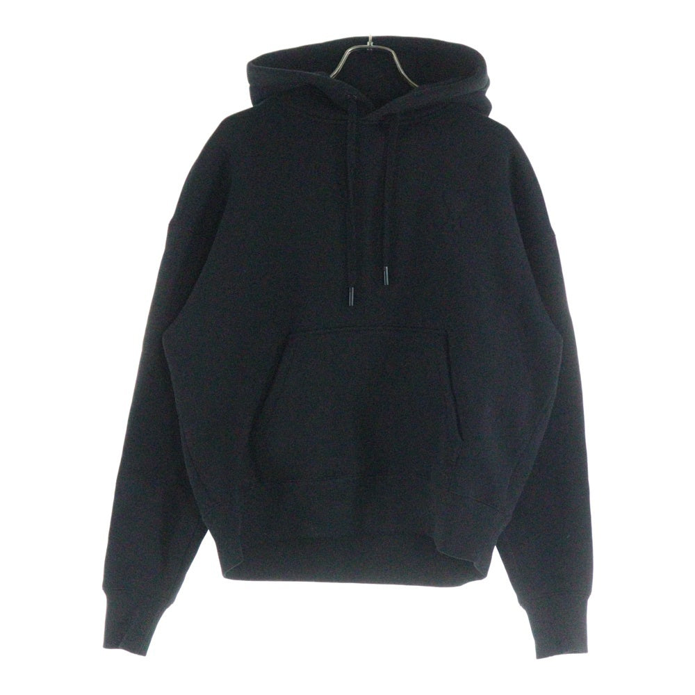 ami paris(アミパリス) ADC HOODIE エンボス ロゴ スウェット プルオーバーパーカー ブラック USW225.749