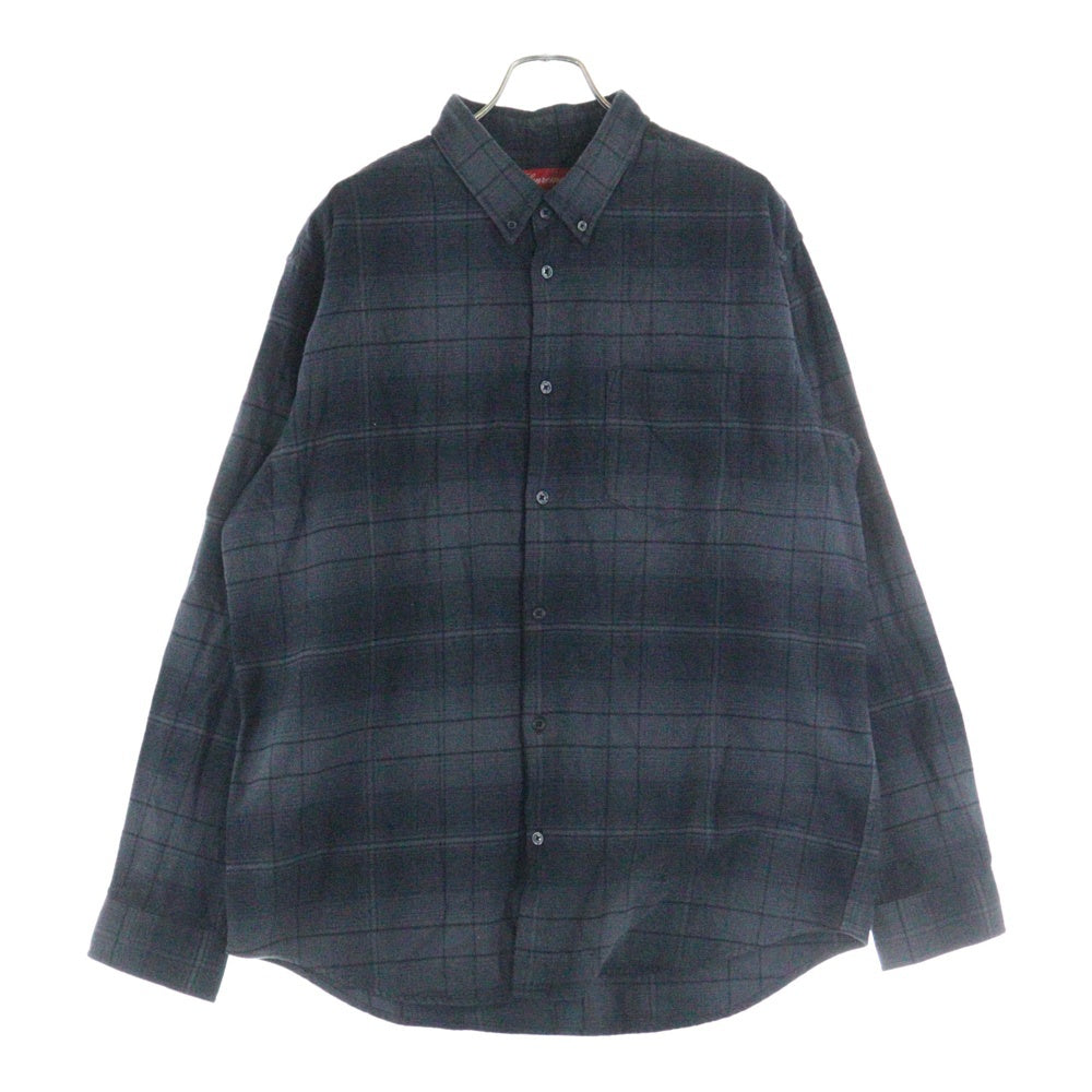 SUPREME(シュプリーム) 23SS Shadow Plaid Flannel Shirt シャドープレイド フランネル 長袖シャツ ブラック