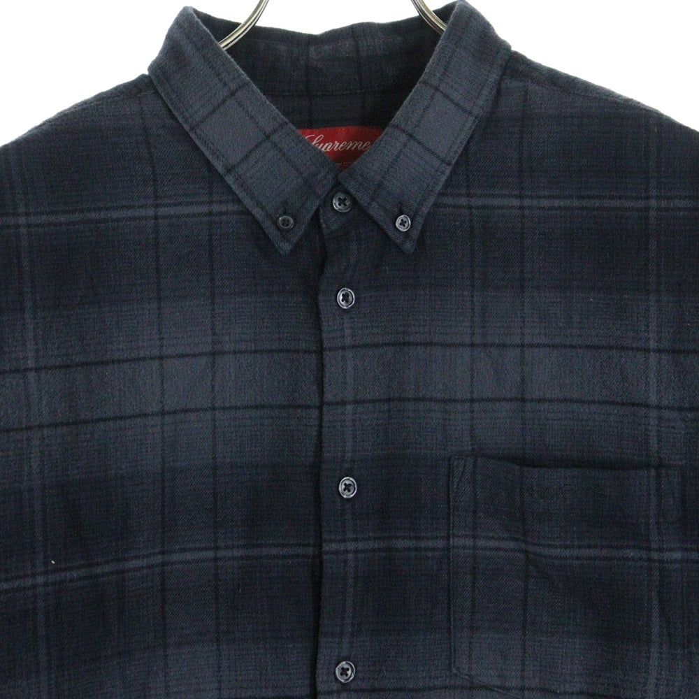 SUPREME(シュプリーム) 23SS Shadow Plaid Flannel Shirt シャドープレイド フランネル 長袖シャツ ブラック