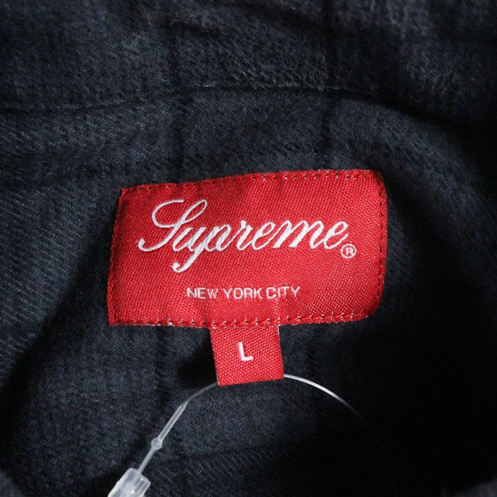 SUPREME(シュプリーム) 23SS Shadow Plaid Flannel Shirt シャドープレイド フランネル 長袖シャツ ブラック