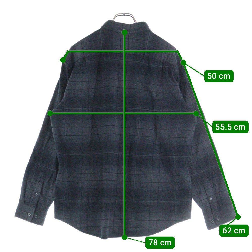 SUPREME(シュプリーム) 23SS Shadow Plaid Flannel Shirt シャドープレイド フランネル 長袖シャツ ブラック