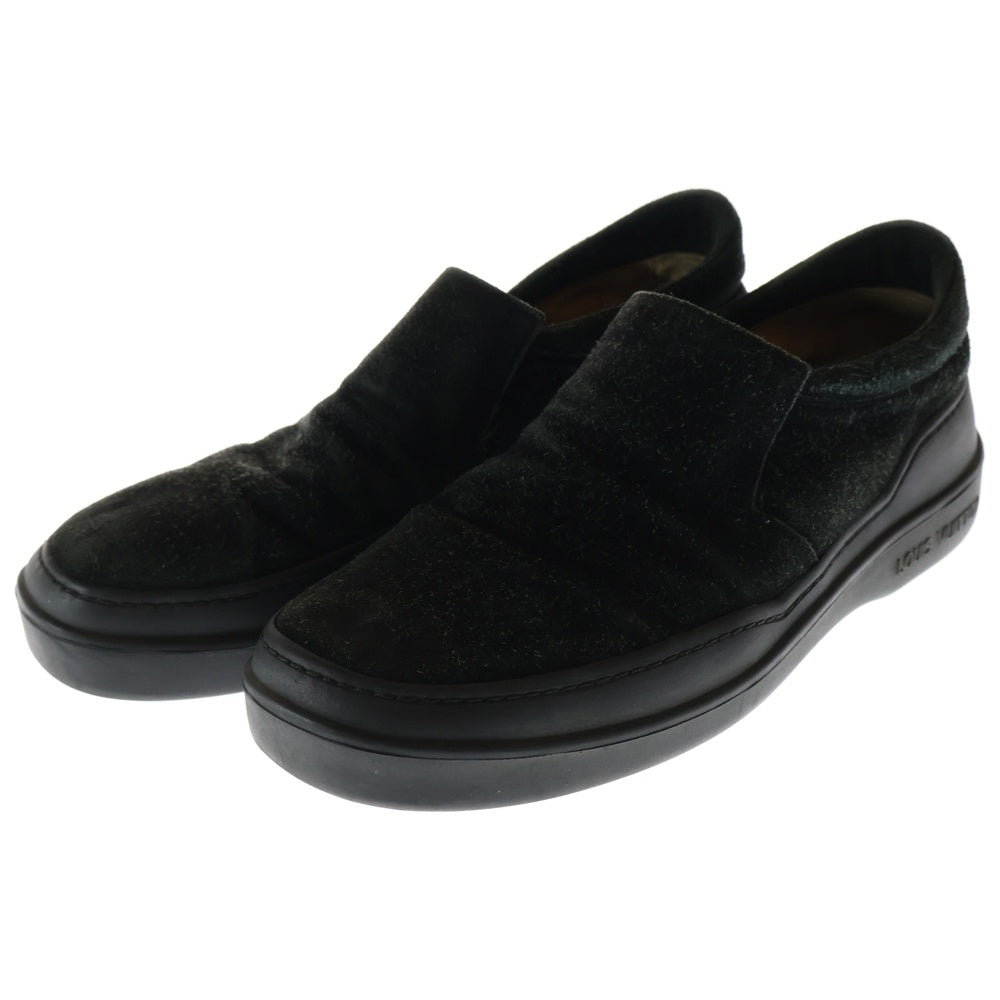 LOUIS VUITTON(ルイヴィトン) スエード スリッポン ローカットスニーカー ブラック 8 1/2