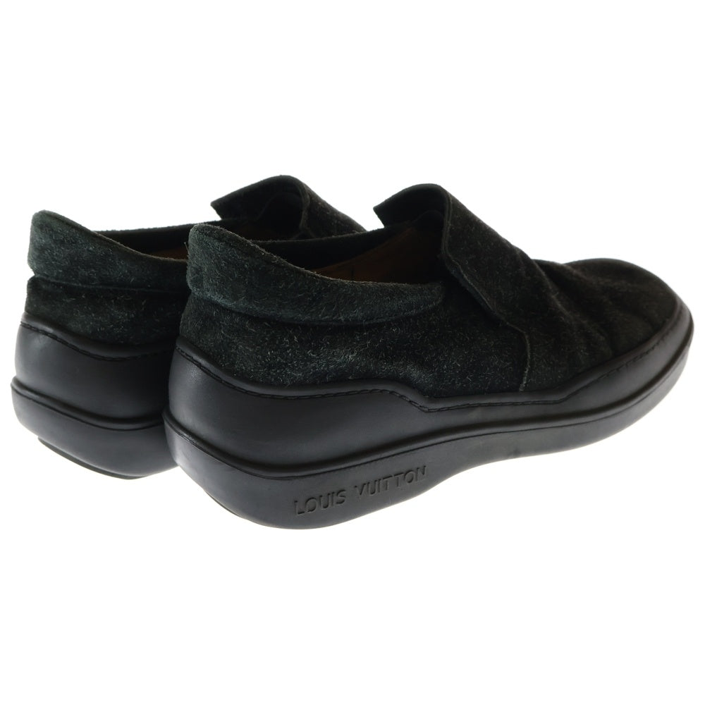 LOUIS VUITTON(ルイヴィトン) スエード スリッポン ローカットスニーカー ブラック 8 1/2