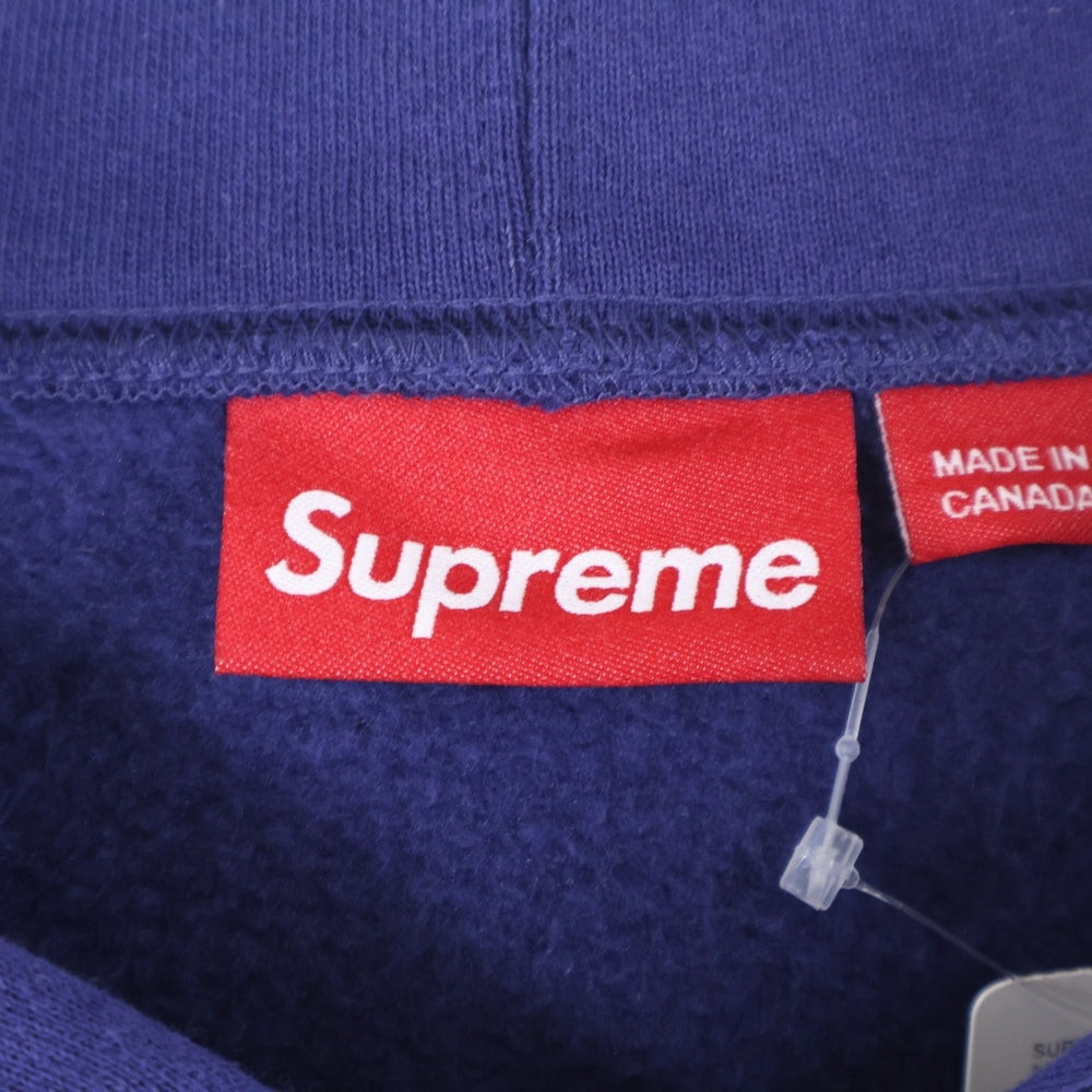 SUPREME(シュプリーム) 25SS Blackletter Hooded Sweatshirt ブラックレター ロゴエンブロイダリー スウェットプルオーバーパーカー ネイビー