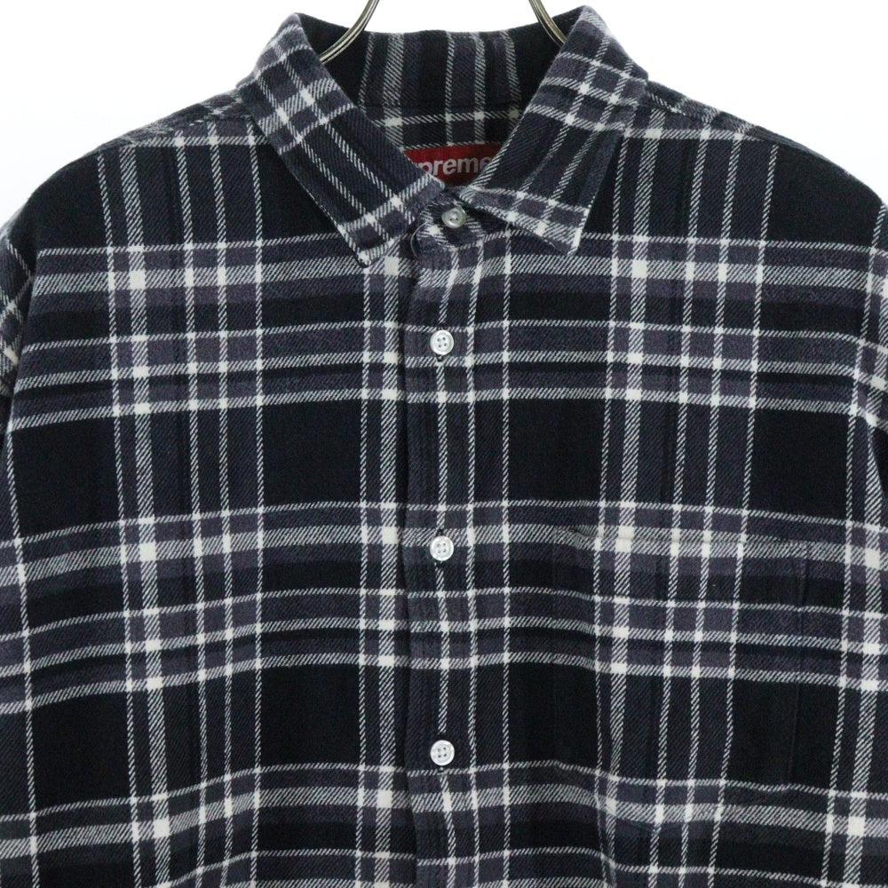 SUPREME(シュプリーム) 25SS Old English Plaid Flannel Shirt オールドイングリッシュ プレイド フランネル 長袖シャツ ブラック